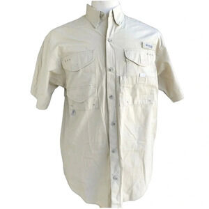 Columbia Men’s Size S Bonehead Vented Short Sleeve Fishing Embroidery Shirt